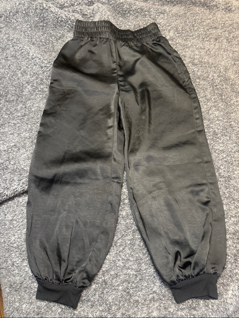 Acoa black satin pants